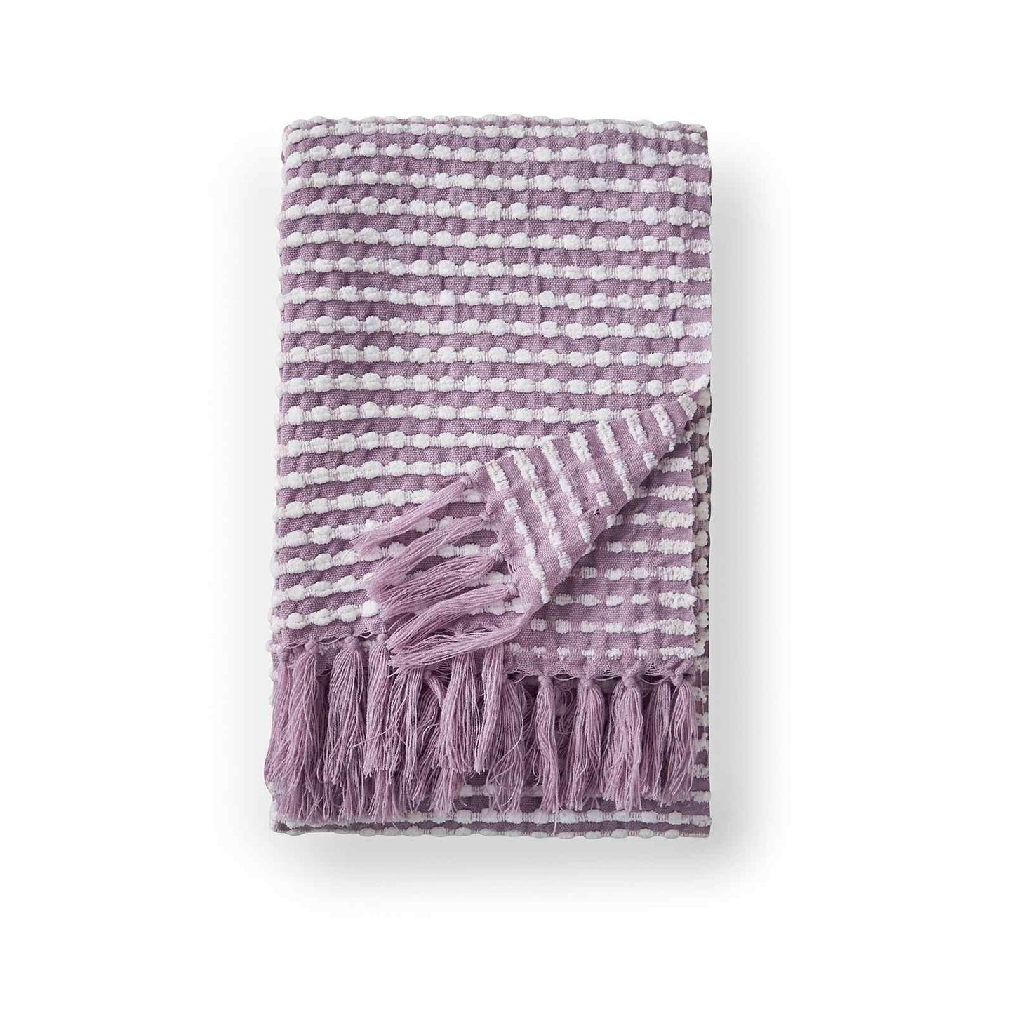 Stab Stitch Lilac Blanket Throw