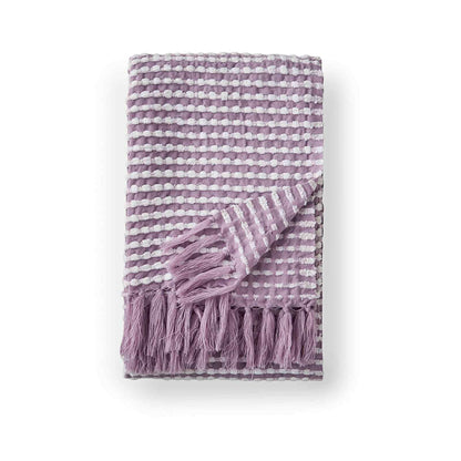 Stab Stitch Lilac Blanket Throw