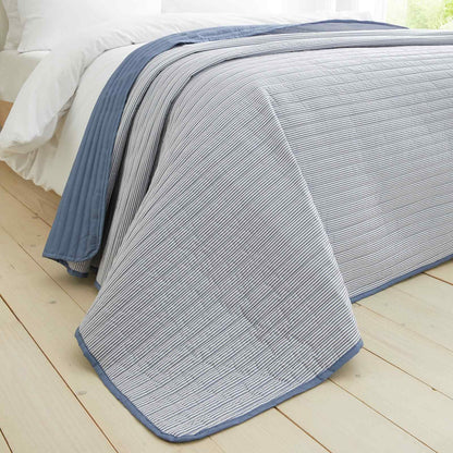 Stripe Blue Bedspread