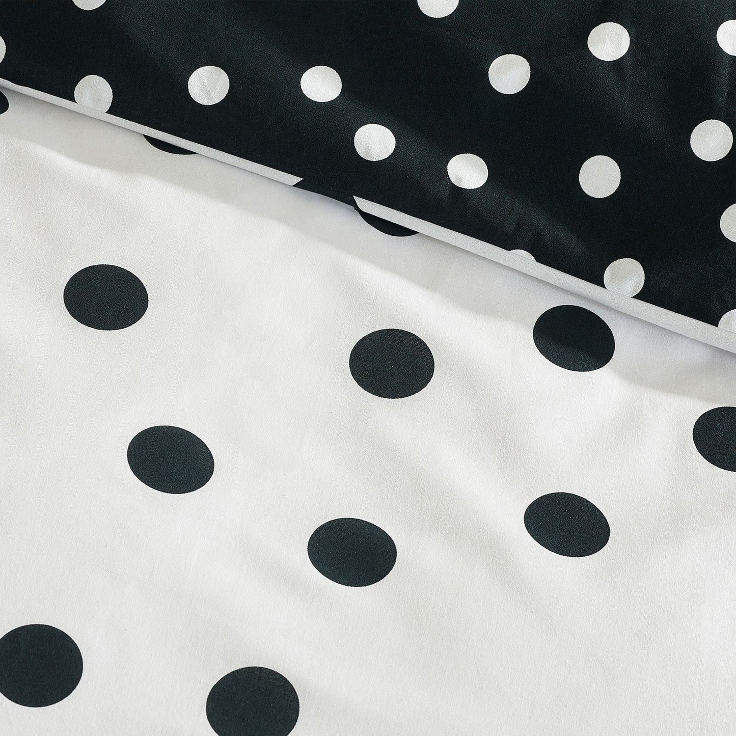 Catherine Lansfield Polka Dot Black / White Duvet Cover Set