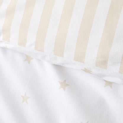 Bianca Mini Star & Stripes Natural Duvet Cover Set