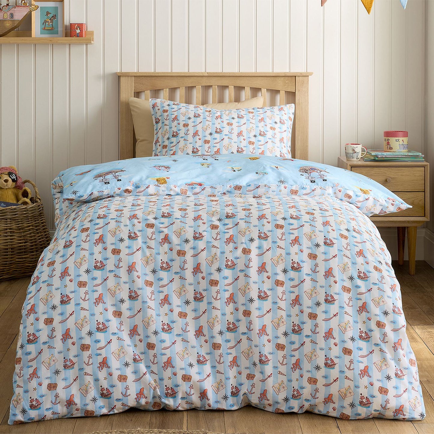 Belle & Boo Pirate Blue Duvet Cover Set