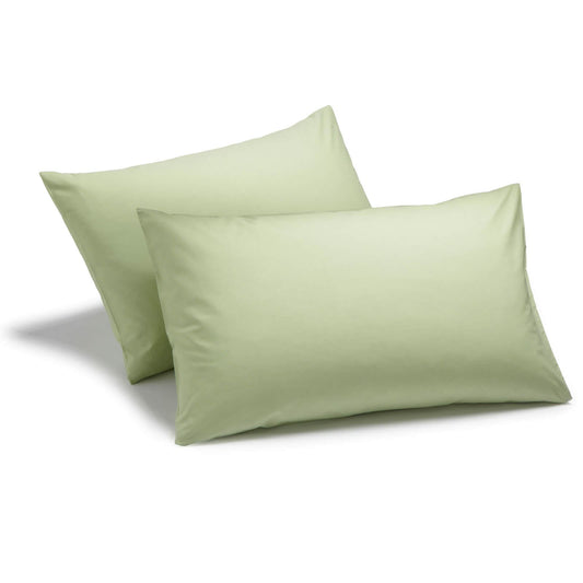 Percale Meadow Green Housewife Pillowcase Pair