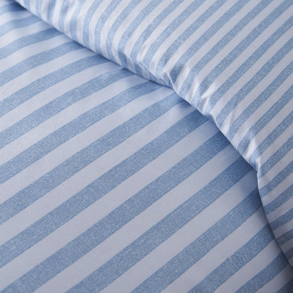 Catherine Lansfield Epping Textured Stripe Blue Duvet Cover Set