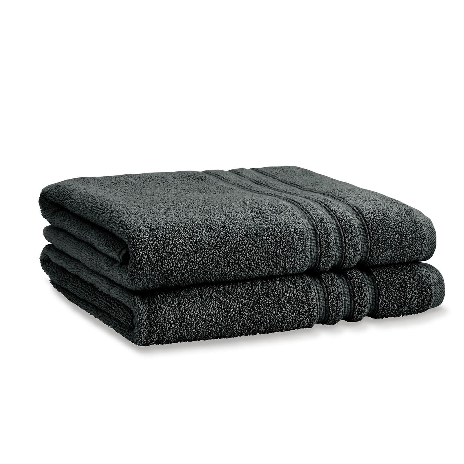 Zero Twist Charcoal Bath Sheet Pair