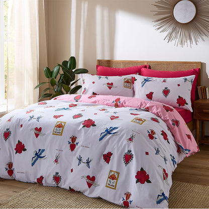 Their Nibs Mon Coeur Pink Duvet Cover Set