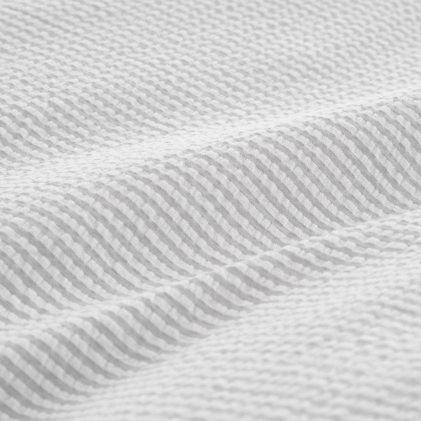Bianca Seersucker Woven Stripe Grey Duvet Cover Set