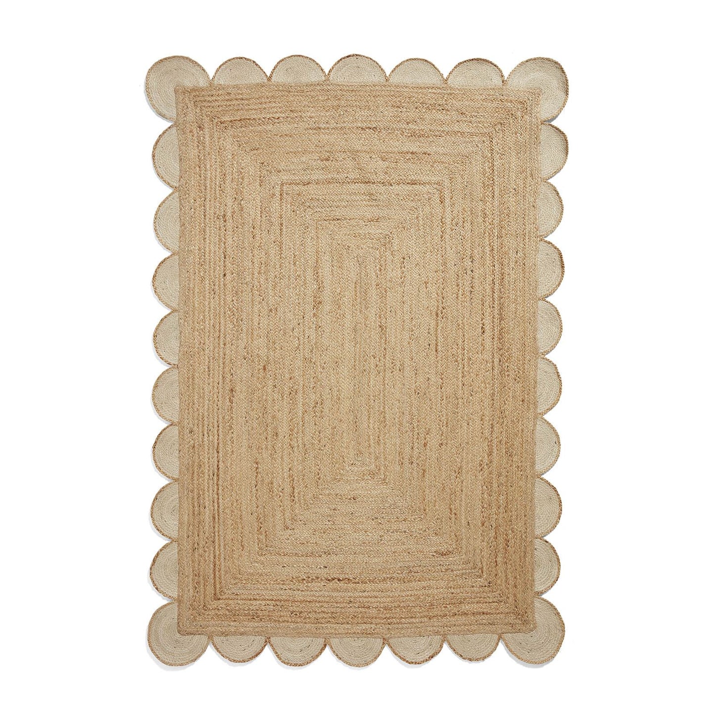 Savannah Jute Scallop Natural Rug