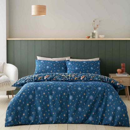 Enchanted Twilight Animals Navy Blue Duvet Set