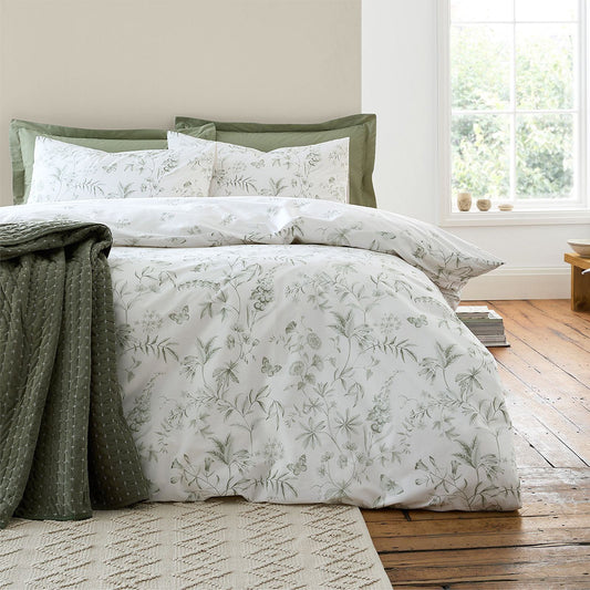 Bianca Thea Floral Green Duvet Cover Set