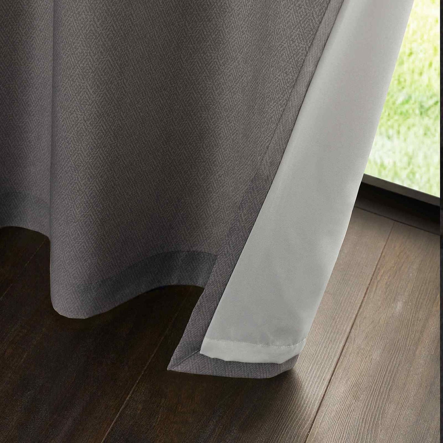 Melville Lined Grey Curtains Two Panels