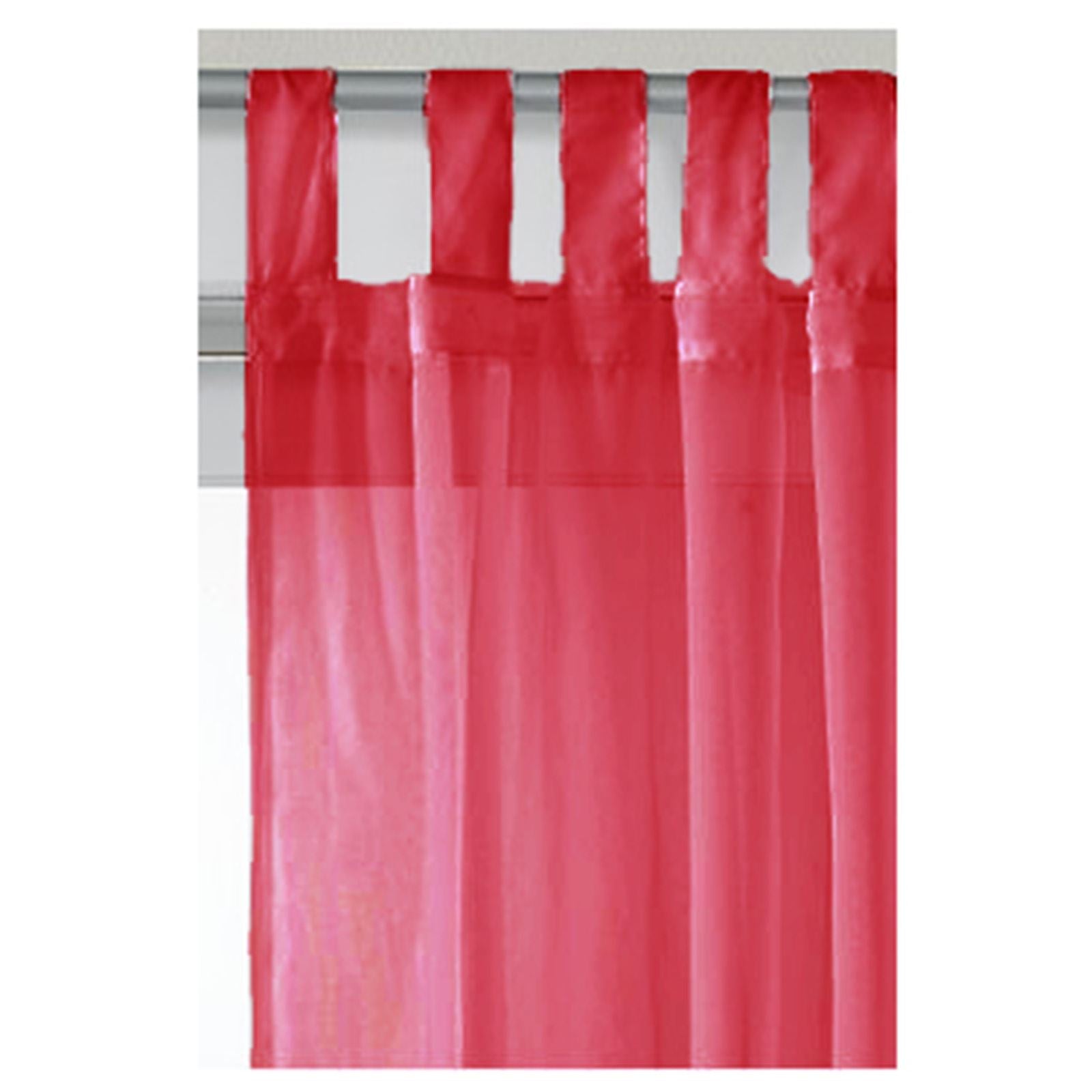 Voile Sheer Maroon Curtain Panel