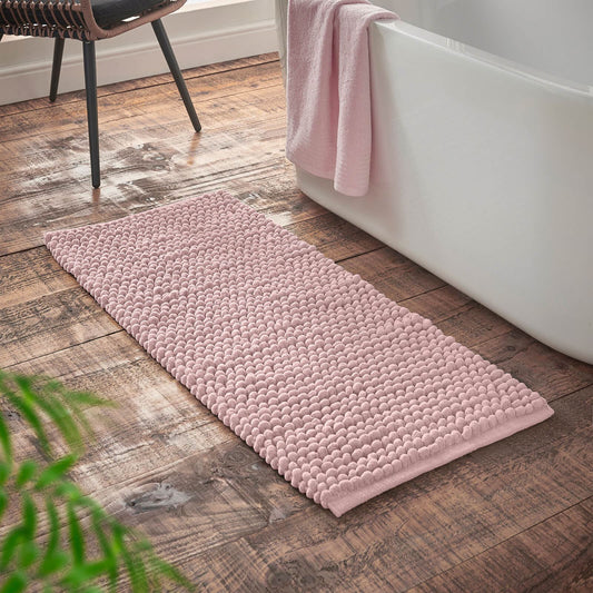 Aspen Bobble Pink Bath Runner - 50x120 cm