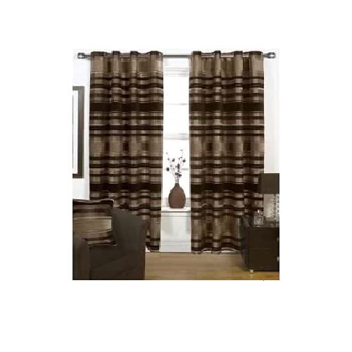 New Chocolate York Eyelet Curtains