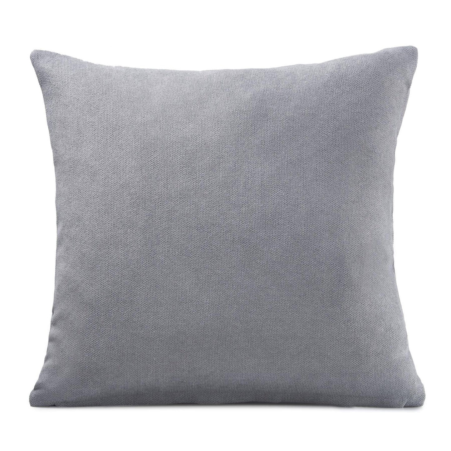 Velvet Chenille Silver Cushion Cover