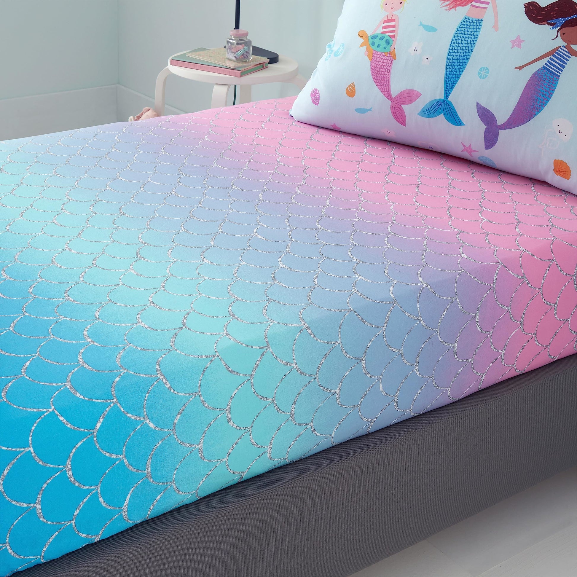 Mermaid Pink Fitted Sheet