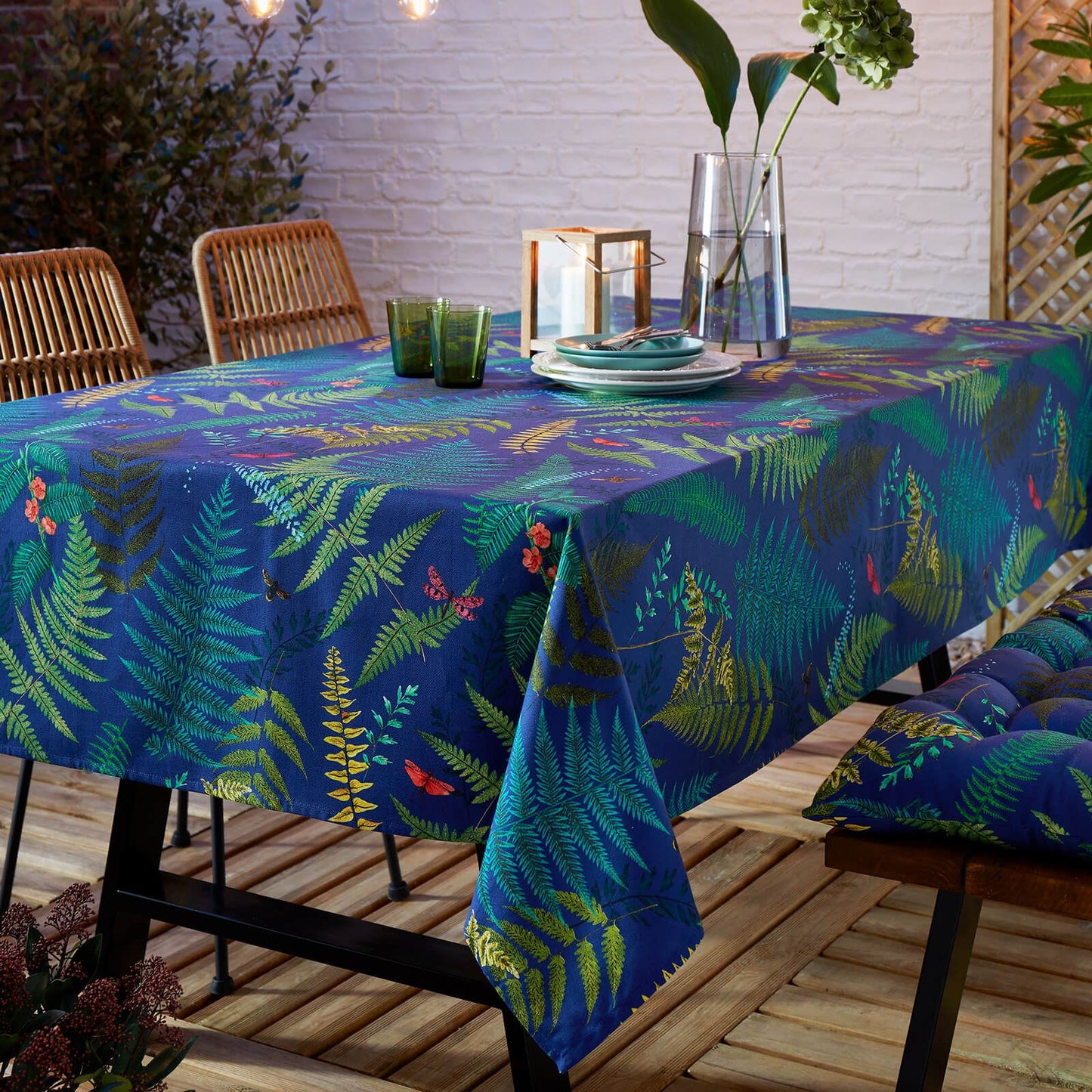 Woodland Fern Yellow Table Cloth