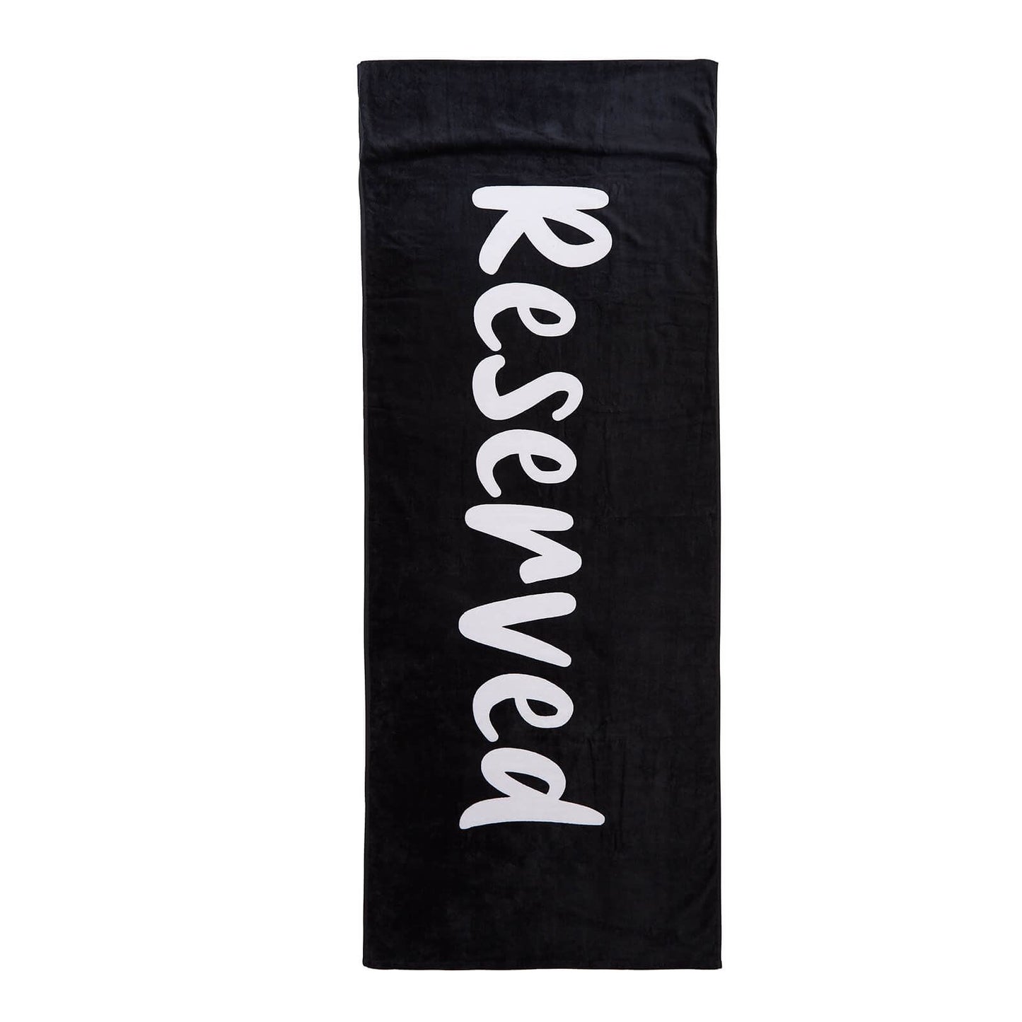 Reserved Cotton 78x200cm Beach Sun Lounger Towel Black