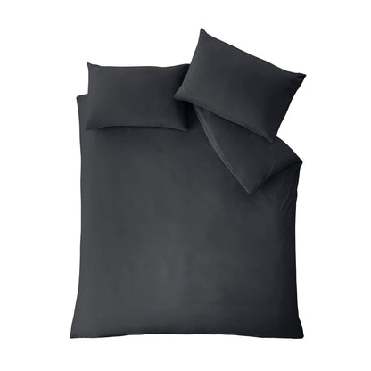 Catherine Lansfield Non-Iron Bedding Duvet Cover Set Black