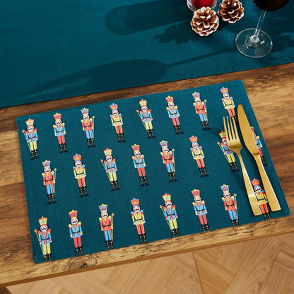 Christmas Nutcracker Green Placemat Pair 30x46 cm