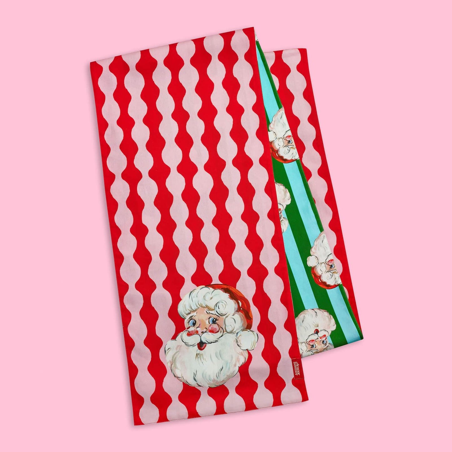 Eleanor Bowmer Santa Cotton Reversible Dining Table Runner Bright - 40x250cm