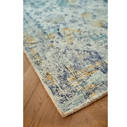 Vogue Blue / Ochre Traditional Rugs