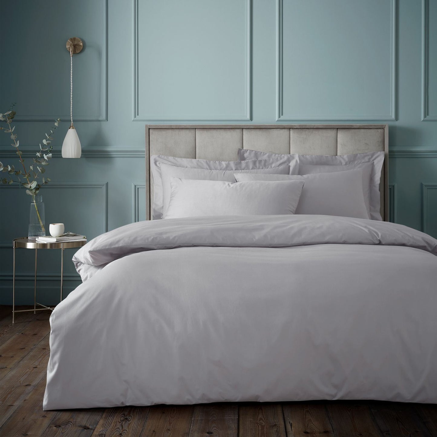 Bianca 180 Thread Count Egyptian Cotton Silver Grey Duvet Cover Set
