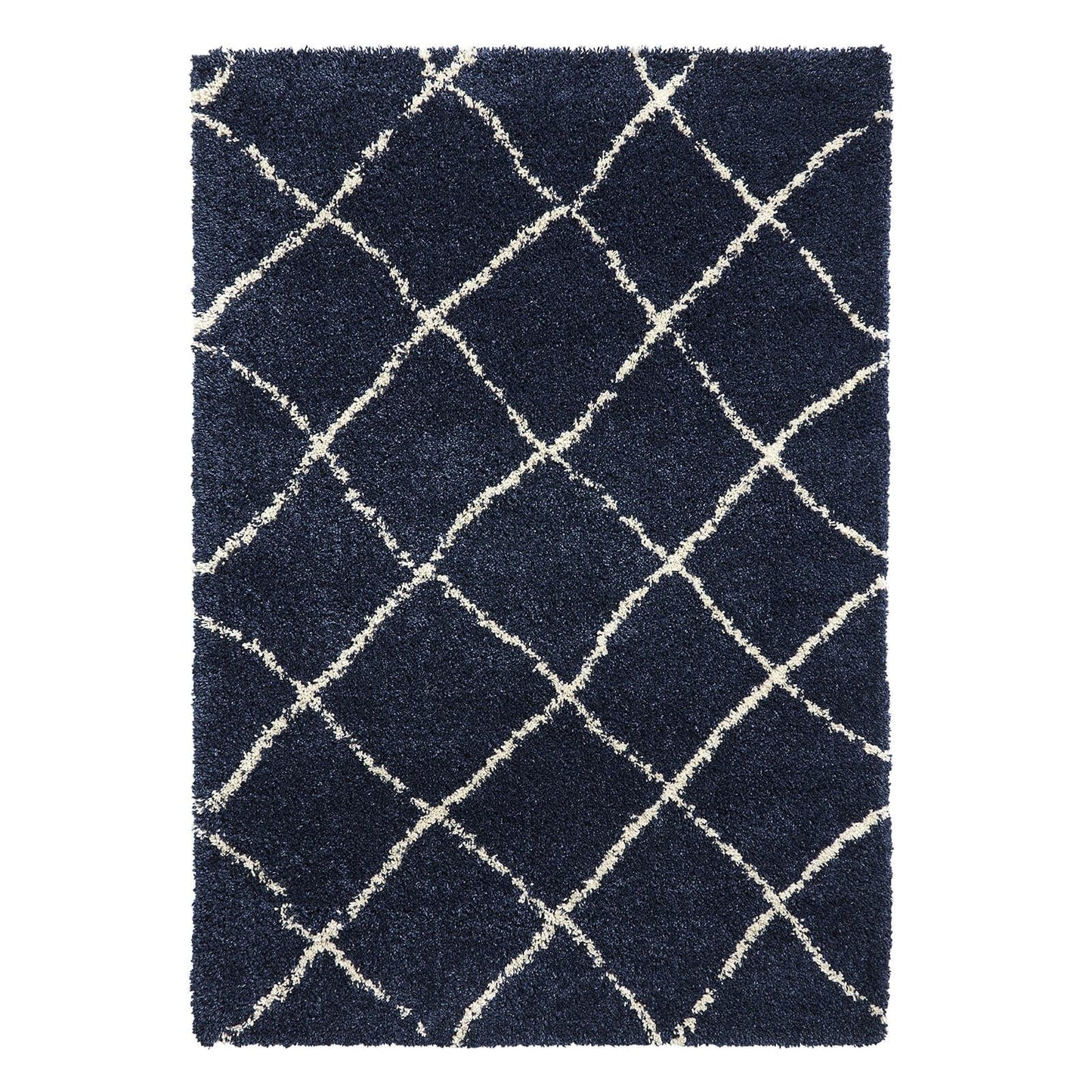 Scandi Berber G257 Navy/Cream Modern Rug