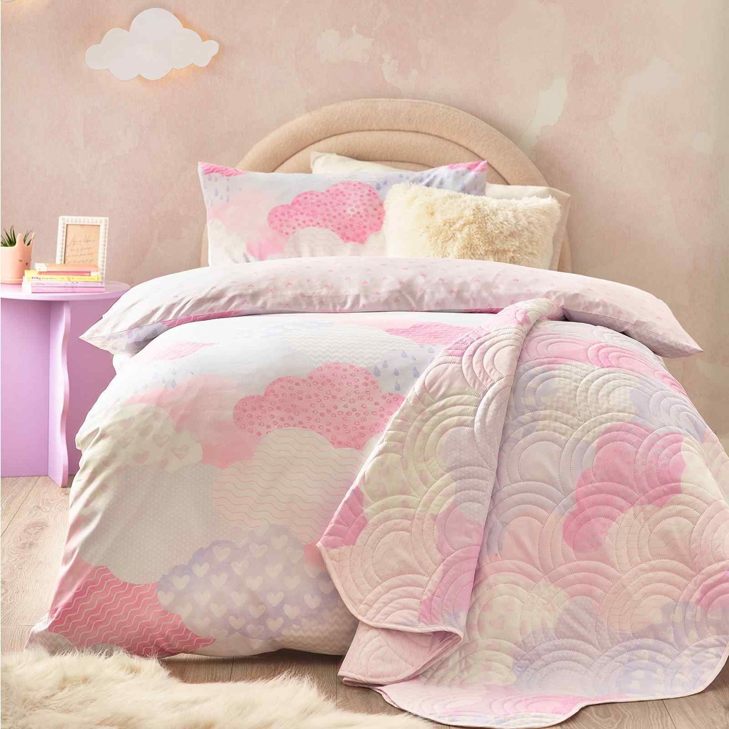 Soft as a Cloud Pink Duvet Cover Set