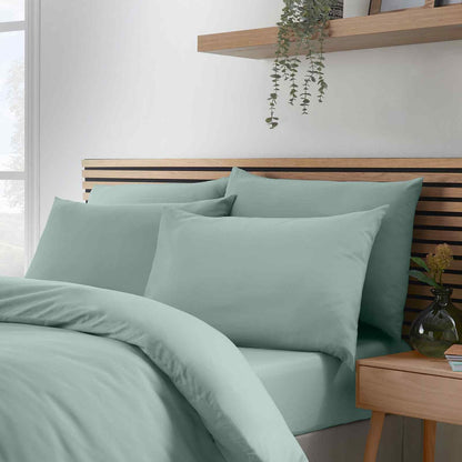 So Soft Non Iron Green Standard Pillow case Pack of 4 with envelope closure