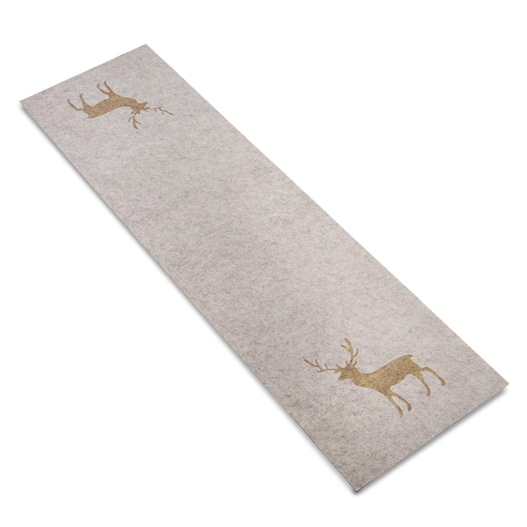 Christmas Stag Cream Table Runner