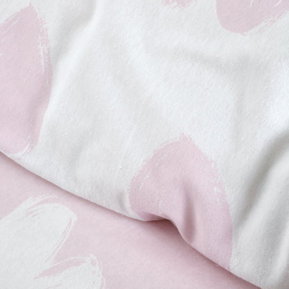 Brushed Hearts Pink Duvet Cover Set