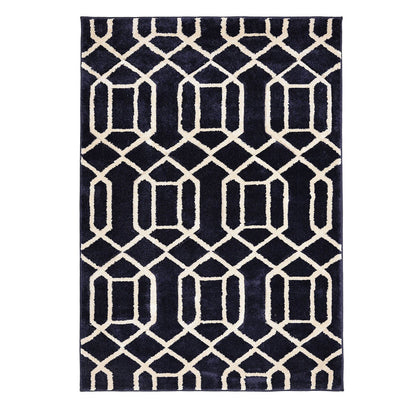 Newport Navy Lattice Rug