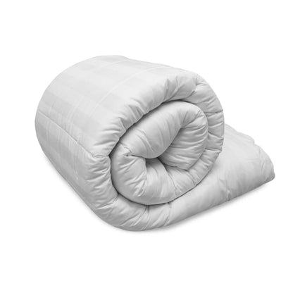Bianca Fine Linens Striped 13.5 tog Cotton Bedding Duvet White