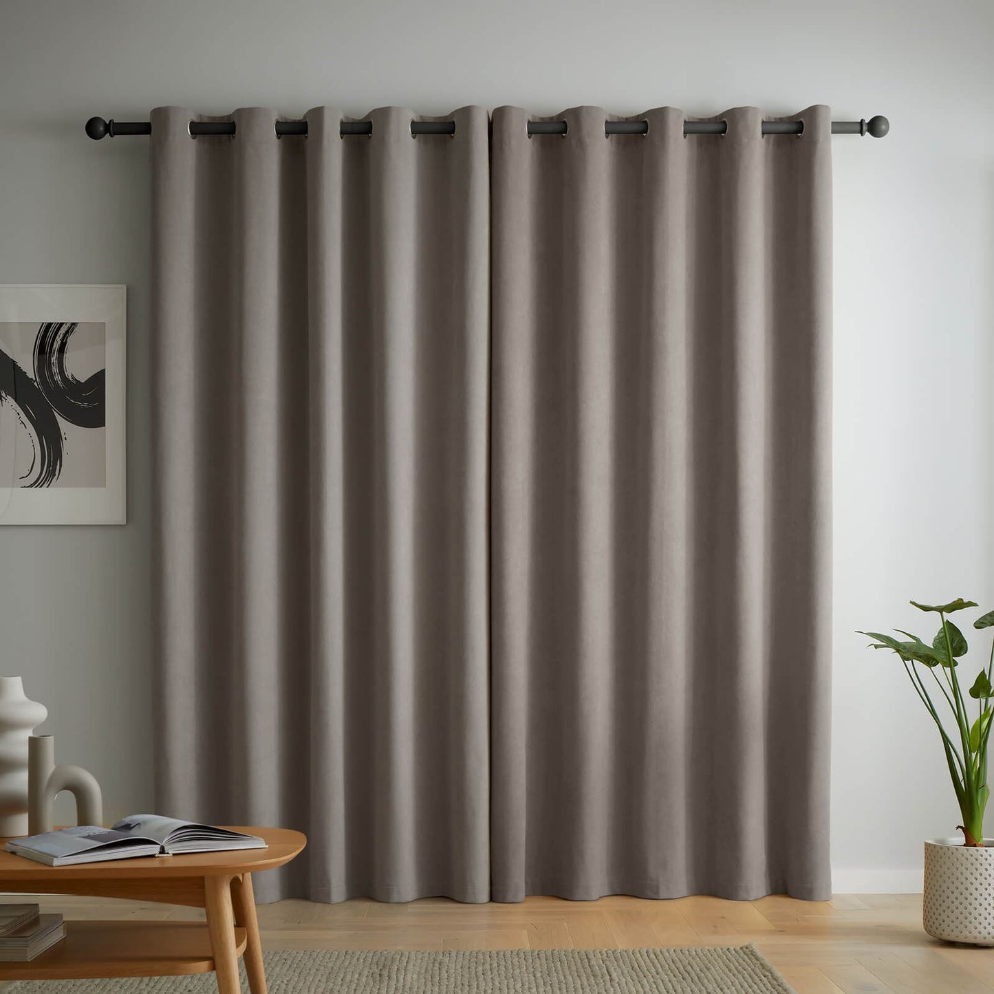 Wilson Blackout Thermal Grey Curtains Two Panels