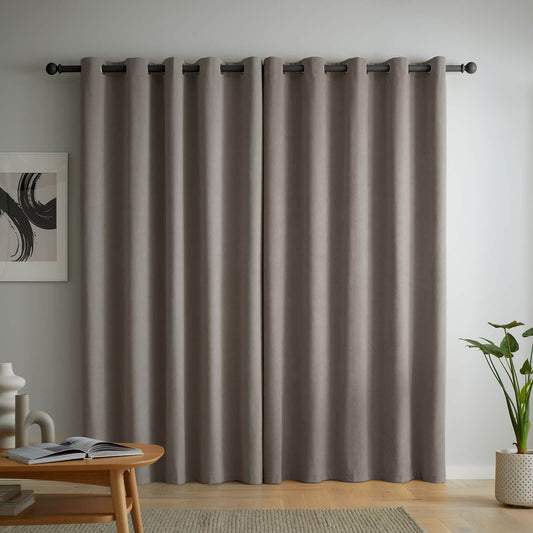 Wilson Blackout Thermal Grey Curtains Two Panels