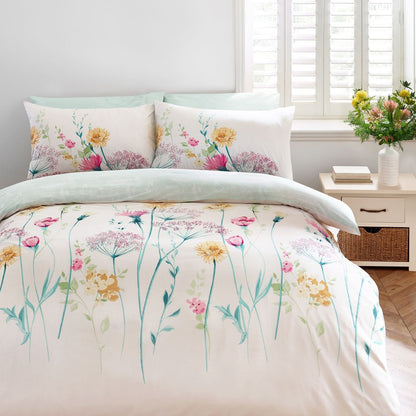 Catherine Lansfield Meadowsweet Floral Bright Duvet Cover Set