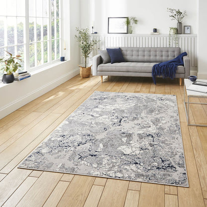 Apollo 2677 Grey/Navy Modern Rug