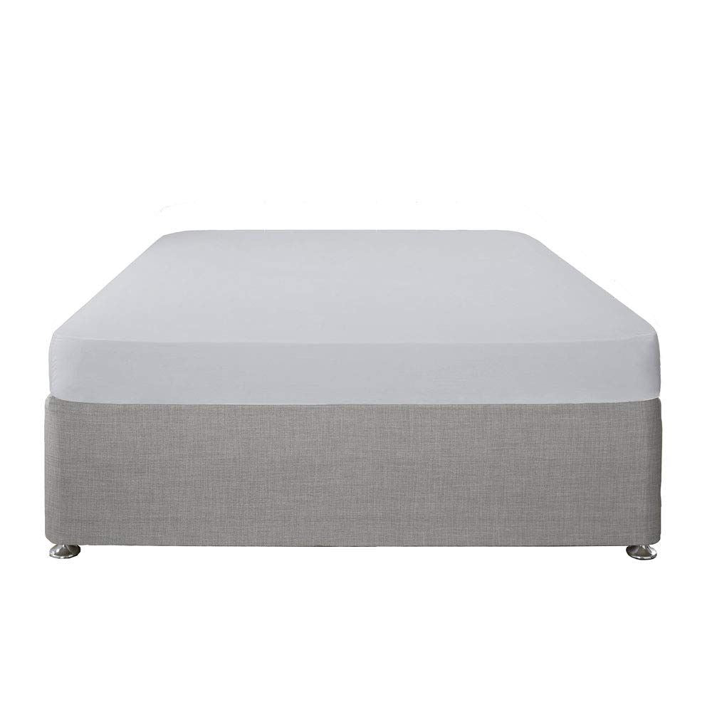 200TC Plain Dye Silver Fitted Sheet