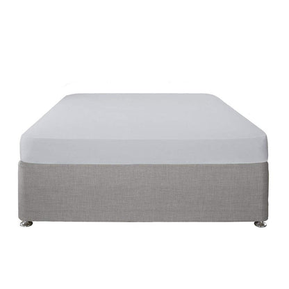 200TC Plain Dye Silver Fitted Sheet