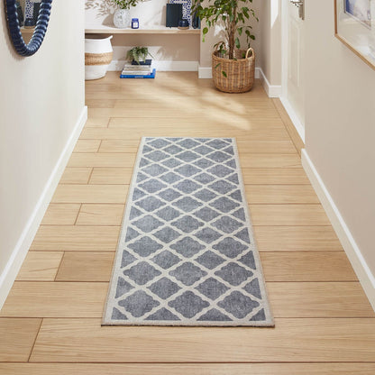 Coral H1063 Grey Modern Washable Rug