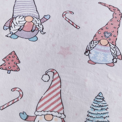 Christmas Festive Gnomes Pink Duvet Cover Set