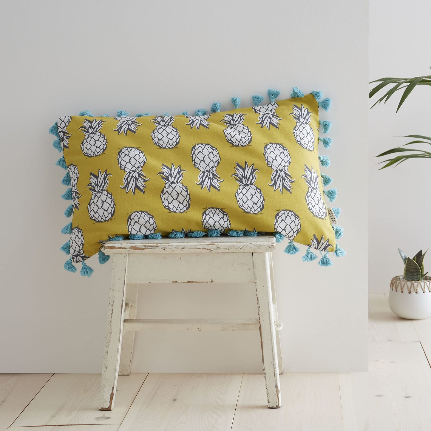 Pineapple Elephant Living Tupi Tassel Ochre Filled Cushion