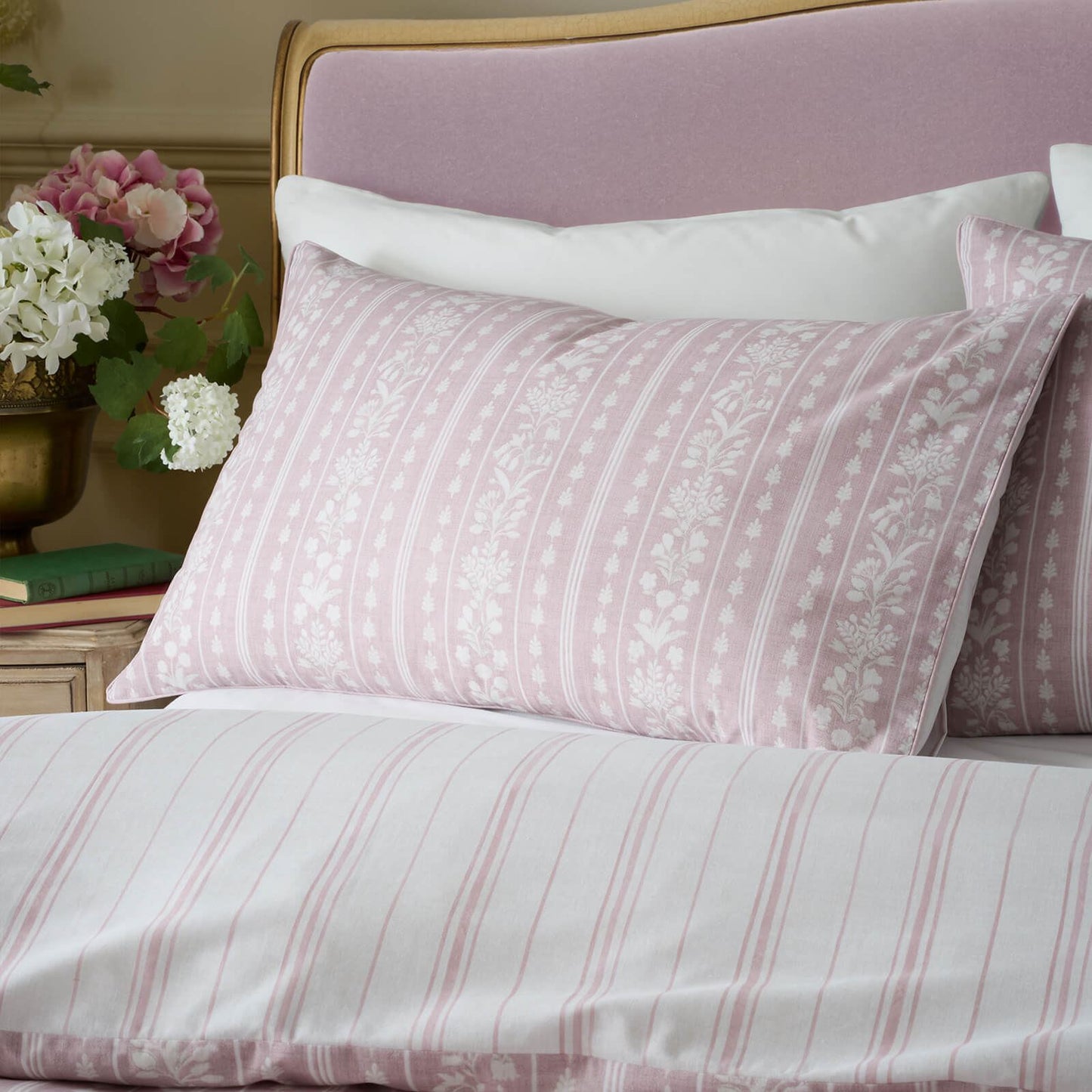 Regency Stripe Pink Duvet Cover Set