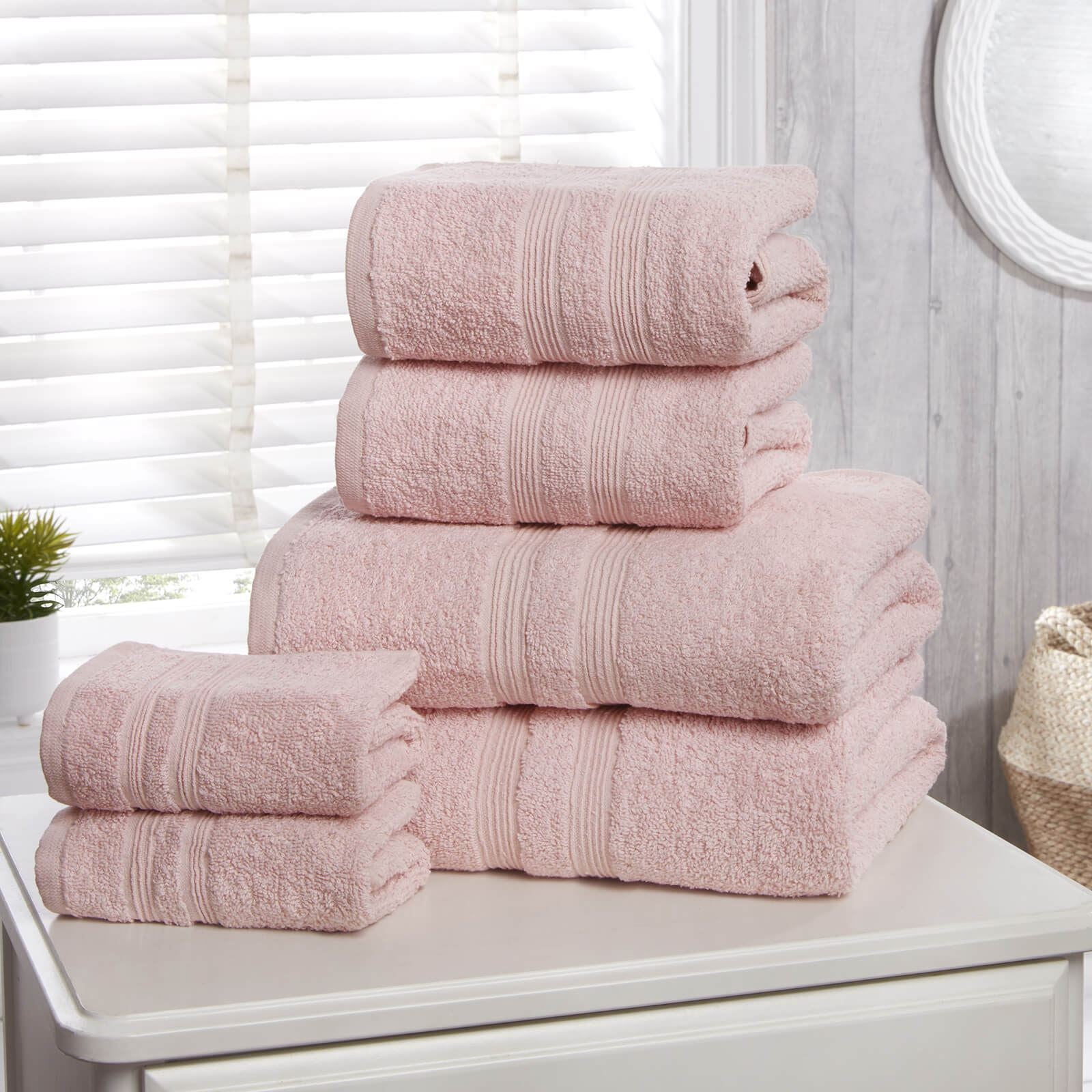 Camden Blush Bath Sheet Pair