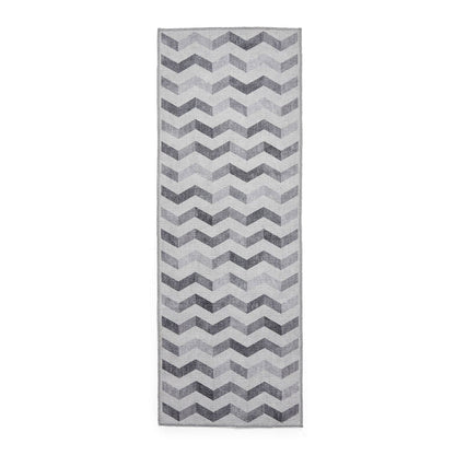Coral H1059 Grey Modern Washable Rug