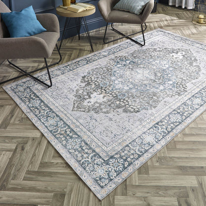 Modern Washable Oakham Multi Traditional Rugs