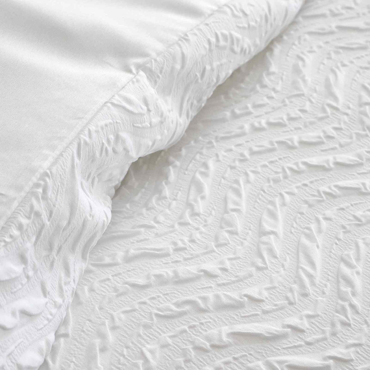 Heatset Wave White Duvet Cover Set