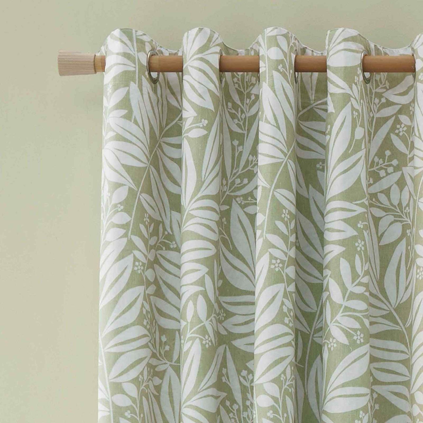 Sorrel Leaf Green Curtains Two Panels - 66x90 Inch