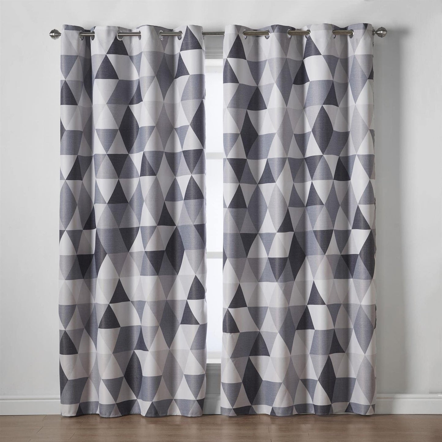 Malmo Charcoal Eyelet Curtains